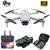 Drone S89 rc 4K UHD wifi fpv dupla câmera dobrável 3 baterias Branco
