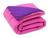 Edredom de Malha Premium Infantil Mini Cama 100% Algodão Pink/Roxo