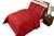 Edredrom Aconchego Dupla Face Queen 6 Peças Cama Box vermelho