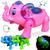 Elefante De Brinquedo Com Som E Luz Musical Anda Led Animal Azul