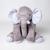  Elefante de pelúcia almofada bebê 60cm antialérgico Cinza c, Branco