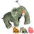 Elefante De Pelúcia Brinquedo P/ Bebê Macio Antialérgico Cinza