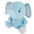 Elefante De Pelúcia Infantil 30cm Rosa Ou Azul Antialérgico 100% Poliéster Animais Coloridos Hipoalergénicos Azul