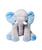 Elefante De Pelúcia Soft Antialérgico 60 Cm Almofada Bebe Cinza, Azul