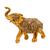 Elefante Decorativo Resina Indiano Sorte Sabedoria Pequeno Dourado