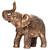 Elefante Indiano Em Resina Sorte Estatua Decoração Sabedoria Dourado