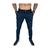Elegância Contemporânea: Calça Social Skinny em Sarja com Bolso Embutido Azul marinho
