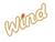 Emblema Adesivo Wind Lateral Corsa Contorno dourado com pingo vermelho