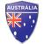 Emblemas Bandeiras Países Escudo Paralama Badge Adesivo Carro 8cm Australia
