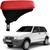 Encosto Apoio de Braço Fiat Uno Mille 1982-2012 Descanso Engate Flexível Vermelho