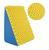 Encosto Triangular Com Capa Travesseiro Massageador Coluna Azul/Amarelo