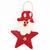 Enfeite de Natal Pendente formato de Estrela -13 cm Papai Noel