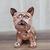 Enfeite Decorativo Estátua Cachorro Bull Dogue Rose Gold