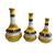 Enfeite Kit Decorativo Sala Cerâmica Trio de Vasos - Torre Amarela