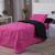 Enxoval de Cama Solteiro com Edredom Lençol e Fronhas 4 Peças Preto e Pink