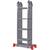 Escada De Alumínio Extensiva 8 em 1 Multifuncional Articulada 6 Degraus 4x4 Worker Prata