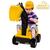 Escavadeira Brinquedo Infantil Meninos Interativo Construtor Gigante até 30 kG Caminhão Articulado Working C/ Capacete Amarelo