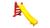 Escorregador Médio 3 Degraus 22 Cores Exclusivas -Brinquedo Plástico Parquinho-Escorregador Infantil Amarelo, Escada laranja