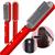 Escova Alisadora 5 em 1 Alisa, Escova, Modela, Seca, Anti-Frizz - Profissional Cerâmica Bivolt vermelho