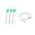 Escova de dentes elétrica temporizador adulto 3 modos carregador usb recarregável 3 cabeça verde, 1 cabo