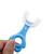 Escova De Dentes Infantil De Silicone Formato Em U 360º Grau Azul