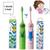Escova Dental Infantil Elétrica Techline + 2 Refis Extras Verde sapo