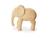 Escultura Decorativa Adorno Enfeite Sala Elefante Poliresina Tecido Decoração Luxo Animal Estante Mesa Escritório  Bege