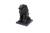 Escultura Estátua Leão Sentado Com Base Luxo Decoração 30 cm Preto Fosco