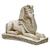 Esfinge Gizé Mitologia Grega Egípcia Proteção Estátua 15cm MARFIM