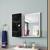 Espelheira Armarinho De Banheiro Com Prateleira 1 porta Branco/nero