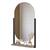Espelheira Oval Para Banheiro 1 Prateleira 100% MDF Estrutura Metalon Ori Mgm Móveis Cimento Cimento