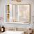 Espelheira Suspensa Aéria Prateleiras Organizadoras Espelho Banheiro Compacta Bali Branco/Nature