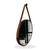 Espelho Adnet Alumínio 55cm com Alça e Suporte para Banheiro Sala Quarto Escritório Marrom
