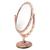 Espelho De Mesa Maquiagem Redondo Duas Faces Oval Bronze