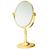 Espelho De Mesa Oval Dupla Face Aumento 5x P/ Maquiagem Dourado