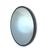 Espelho Lapidado redondo, com Moldura de 2,5cm, Aro de acabamento em Couro. COR MOLDURA PRETA/CINTA PRETA