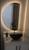 Espelho MEIA LUA 45cm X 70cm Com Led à PILHA ou FONTE para Banheiro BRANCO QUENTE FONTE12V