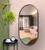 Espelho Oval 60x47 Cm Moderno Lavabo/quarto Preto