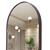 Espelho Oval Corpo Inteiro Com Moldura Couro Decorativo Luxo Café