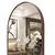 Espelho Oval Corpo Inteiro Com Moldura Couro Decorativo Luxo Caramelo