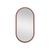 Espelho Oval Decorativo Laqueado para Hall 60x35cm - Mirage Rosê Gold