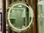 Espelho Redondo Jateado com Led 80x80 Lapidado Decorativo BRANCO QUENTE