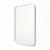 Espelho Retangular c/ Moldura Aço Quarto Retangular 90x60cm Branco