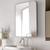 Espelho retangular grande 70x50 decoração p/ salas quartos banheiros- moldura em metal CINZA MATTE