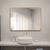 Espelho retangular grande decorativo 90x60 p/ salas quartos banheiros - moldura em metal com várias cores Bronze