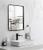 Espelho retangular grande decorativo 90x60 p/ salas quartos banheiros - moldura em metal com várias cores Preto