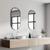 Espelho Retrô Oval C/ Moldura Banheiro Quarto Sala 80x50cm Preto