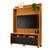 Estante Rack p/ TV 50" Home Ripado Estilos 1,45cm c/ Rodizio Naturale/ Preto