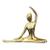 Estátua de Yoga Zen Enfeite Decoração Porcelana -  Prata dourado