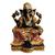 Estátua Ganesha Hindu Resina Prosperidade Sabedoria Sorte Cobre